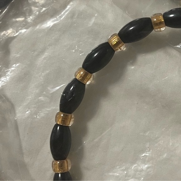 💥NEW U Shaped Purse Handles Brown Amber Beads Silver Hinged Craft Art 2 PCS - Picture 2 of 6